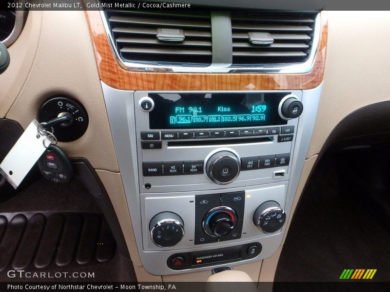 Gold Mist Metallic / Cocoa/Cashmere 2012 Chevrolet Malibu LT
