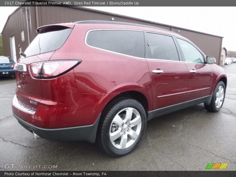 Siren Red Tintcoat / Ebony/Saddle Up 2017 Chevrolet Traverse Premier AWD