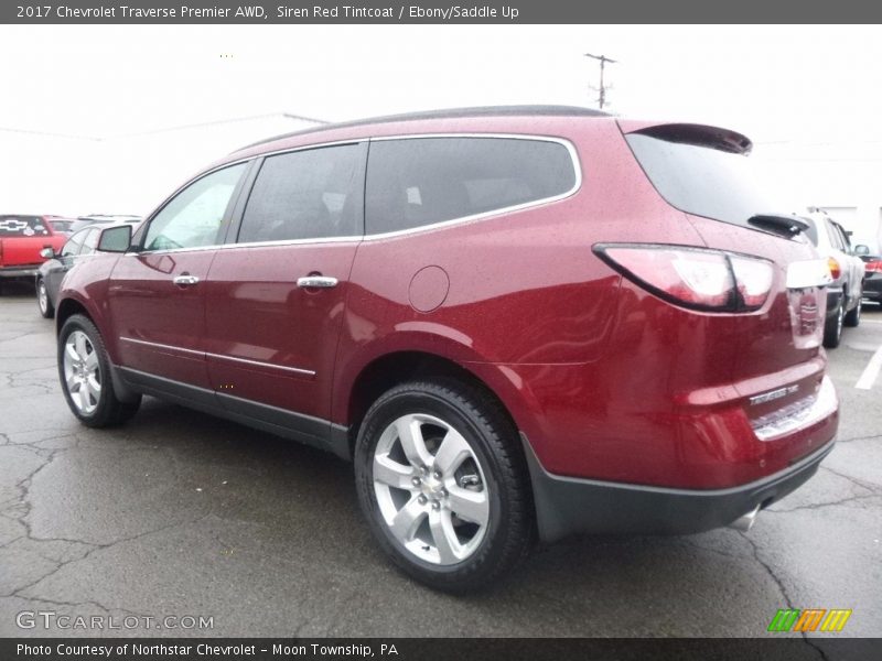 Siren Red Tintcoat / Ebony/Saddle Up 2017 Chevrolet Traverse Premier AWD