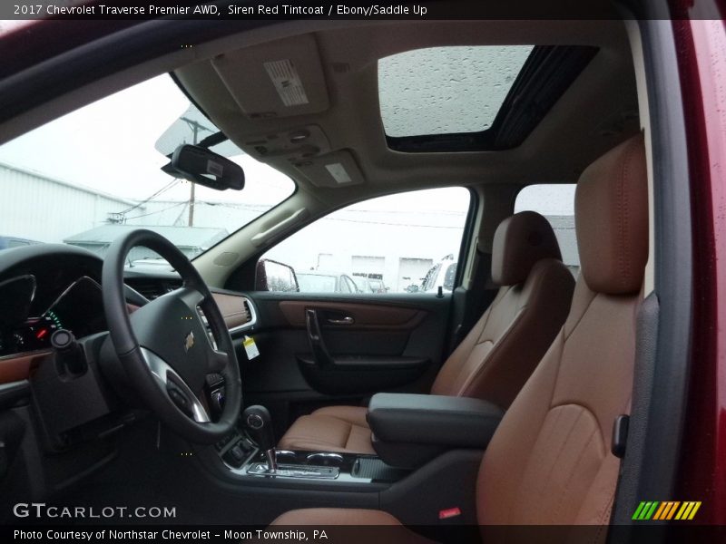Siren Red Tintcoat / Ebony/Saddle Up 2017 Chevrolet Traverse Premier AWD