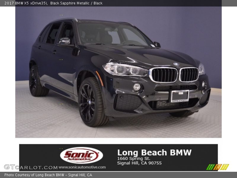 Black Sapphire Metallic / Black 2017 BMW X5 xDrive35i