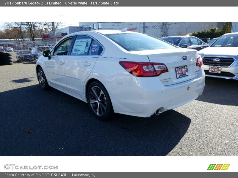 Crystal White Pearl / Slate Black 2017 Subaru Legacy 2.5i Limited