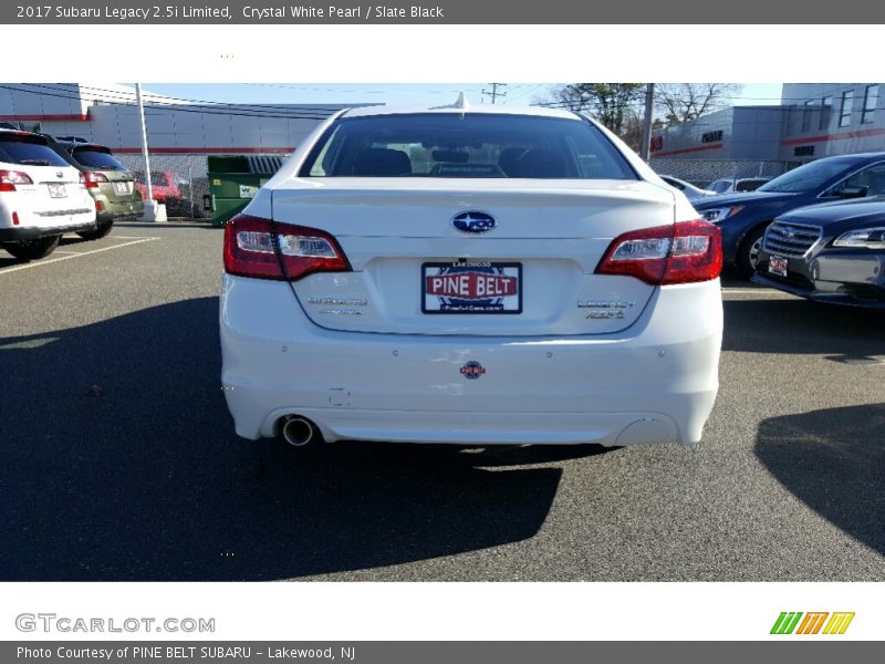 Crystal White Pearl / Slate Black 2017 Subaru Legacy 2.5i Limited