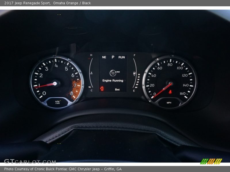 Omaha Orange / Black 2017 Jeep Renegade Sport