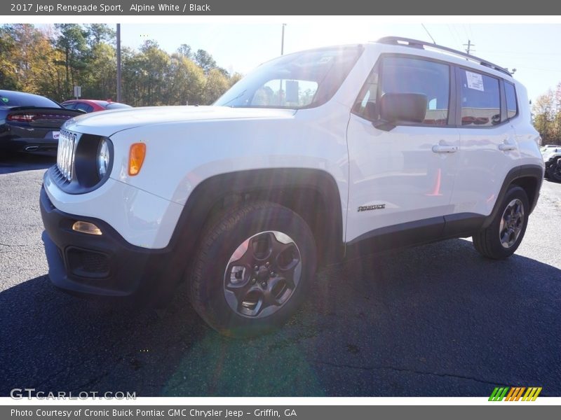 Alpine White / Black 2017 Jeep Renegade Sport