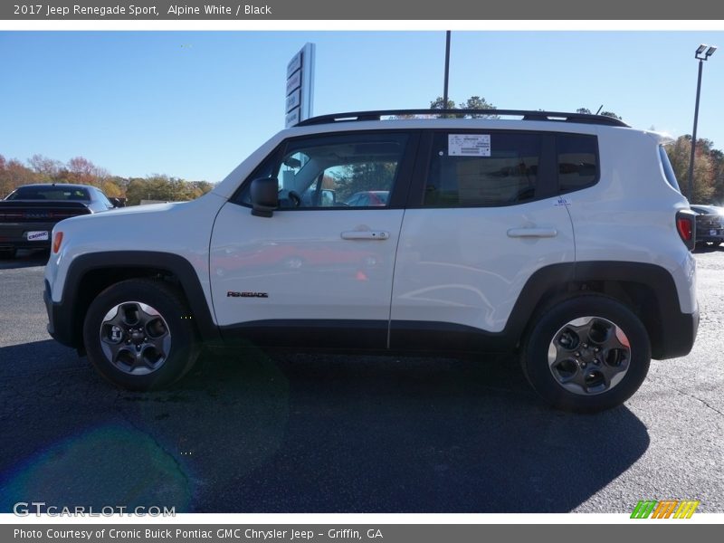 Alpine White / Black 2017 Jeep Renegade Sport