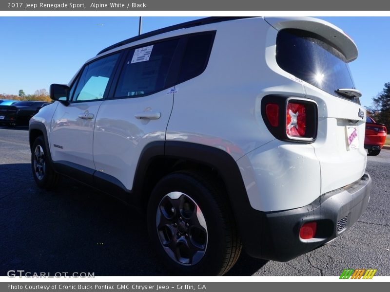 Alpine White / Black 2017 Jeep Renegade Sport