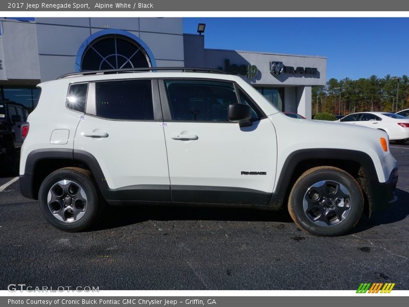 Alpine White / Black 2017 Jeep Renegade Sport