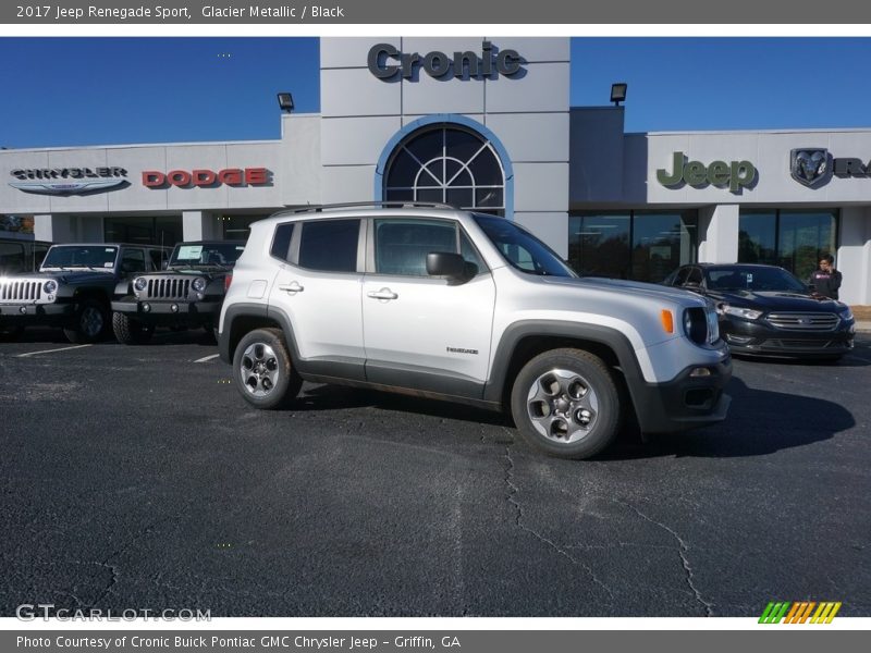 Glacier Metallic / Black 2017 Jeep Renegade Sport