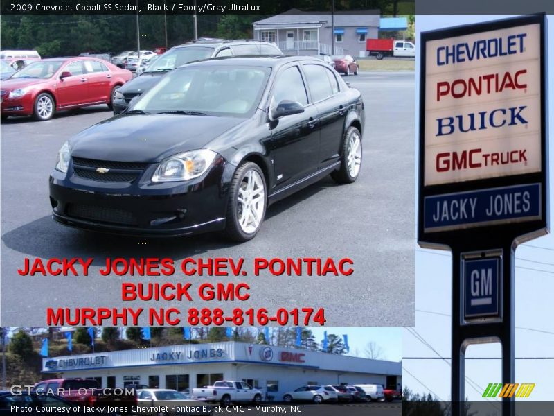 Black / Ebony/Gray UltraLux 2009 Chevrolet Cobalt SS Sedan
