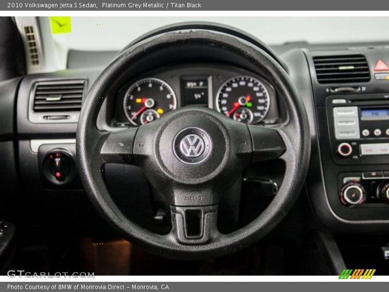 Platinum Grey Metallic / Titan Black 2010 Volkswagen Jetta S Sedan