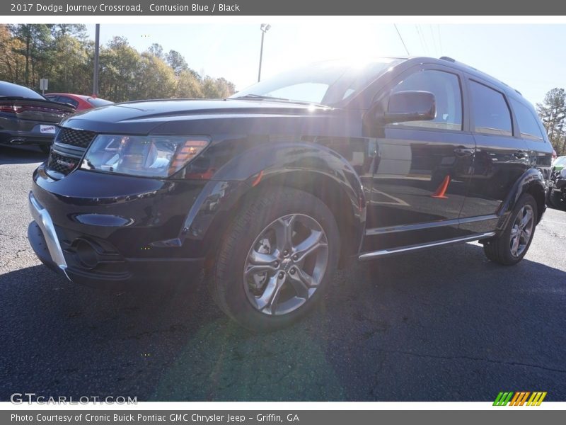 Contusion Blue / Black 2017 Dodge Journey Crossroad