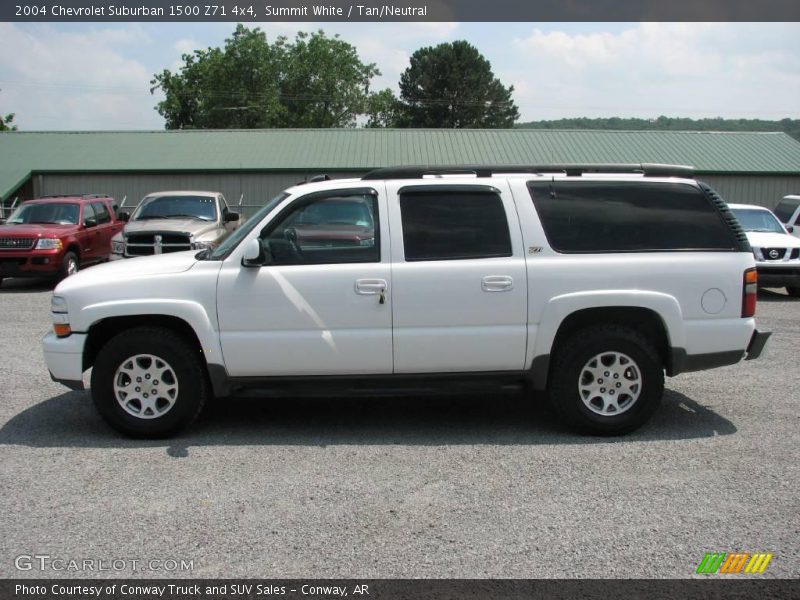 Summit White / Tan/Neutral 2004 Chevrolet Suburban 1500 Z71 4x4