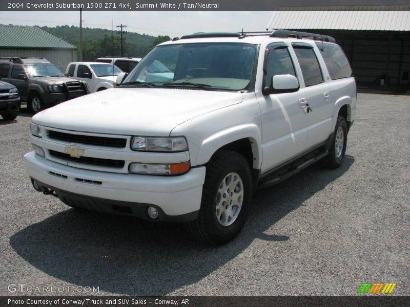 Summit White / Tan/Neutral 2004 Chevrolet Suburban 1500 Z71 4x4