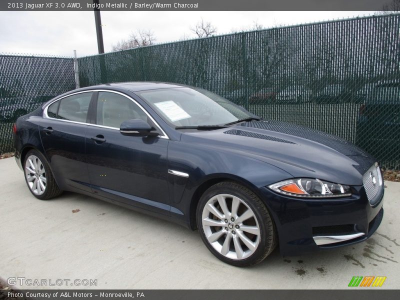 Indigo Metallic / Barley/Warm Charcoal 2013 Jaguar XF 3.0 AWD