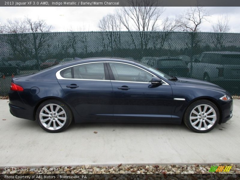 Indigo Metallic / Barley/Warm Charcoal 2013 Jaguar XF 3.0 AWD