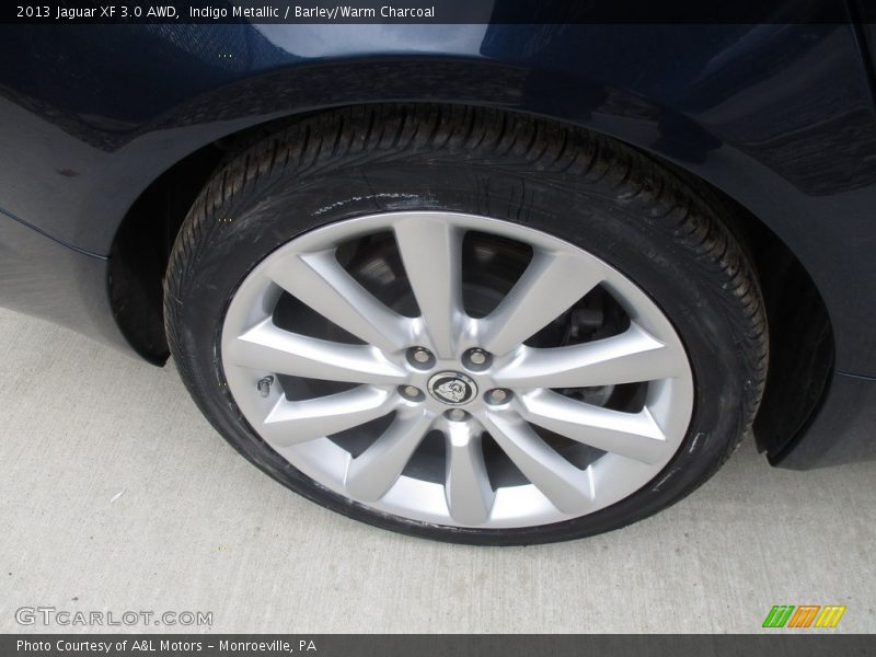 Indigo Metallic / Barley/Warm Charcoal 2013 Jaguar XF 3.0 AWD