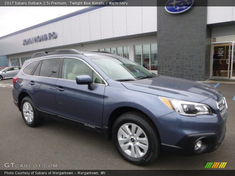 Twilight Blue Metallic / Warm Ivory 2017 Subaru Outback 2.5i Premium