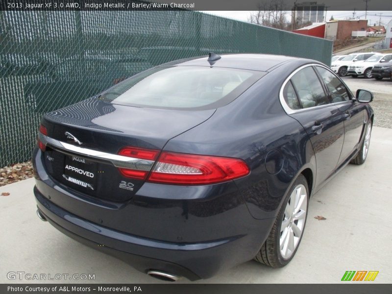 Indigo Metallic / Barley/Warm Charcoal 2013 Jaguar XF 3.0 AWD