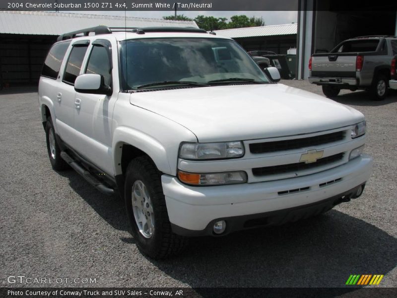Summit White / Tan/Neutral 2004 Chevrolet Suburban 1500 Z71 4x4