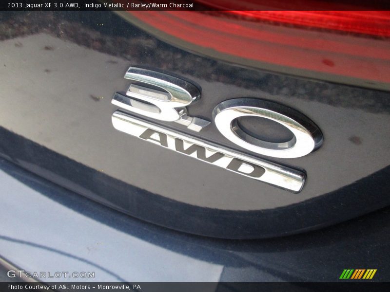 Indigo Metallic / Barley/Warm Charcoal 2013 Jaguar XF 3.0 AWD