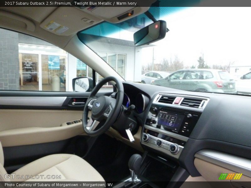 Twilight Blue Metallic / Warm Ivory 2017 Subaru Outback 2.5i Premium