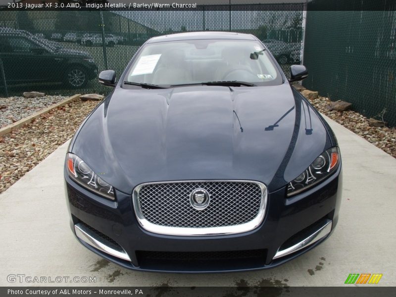 Indigo Metallic / Barley/Warm Charcoal 2013 Jaguar XF 3.0 AWD