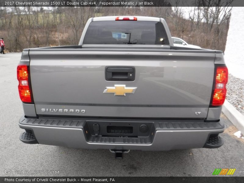 Pepperdust Metallic / Jet Black 2017 Chevrolet Silverado 1500 LT Double Cab 4x4