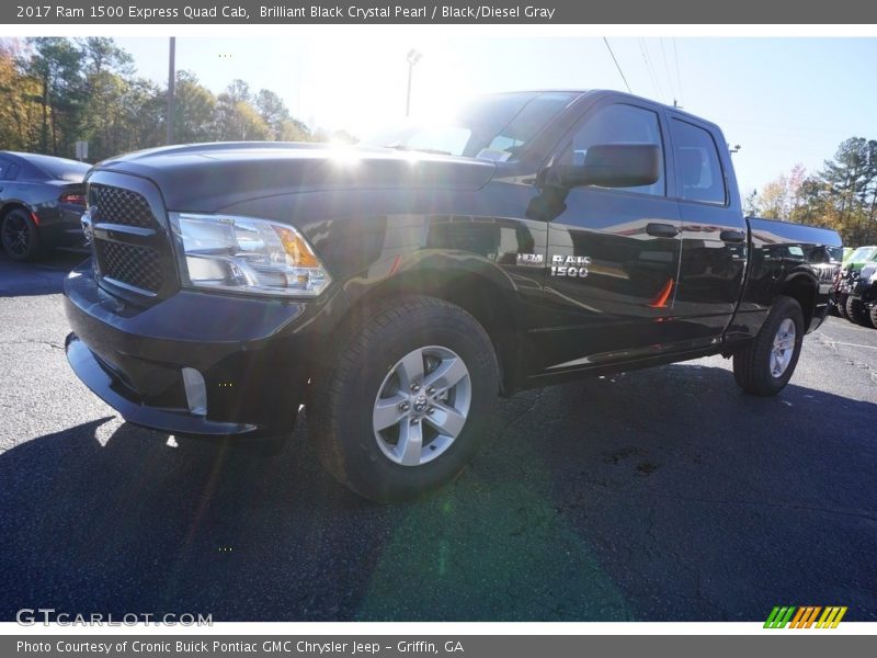 Brilliant Black Crystal Pearl / Black/Diesel Gray 2017 Ram 1500 Express Quad Cab