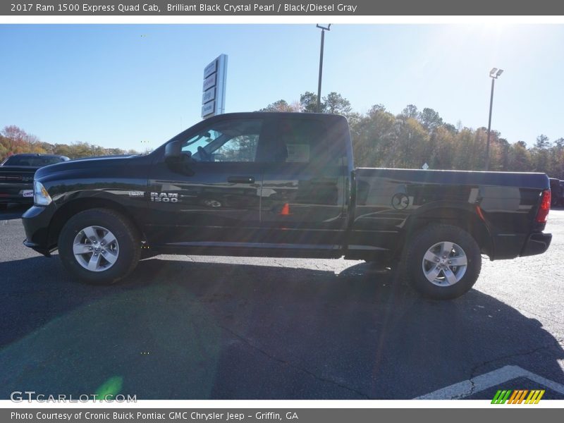 Brilliant Black Crystal Pearl / Black/Diesel Gray 2017 Ram 1500 Express Quad Cab