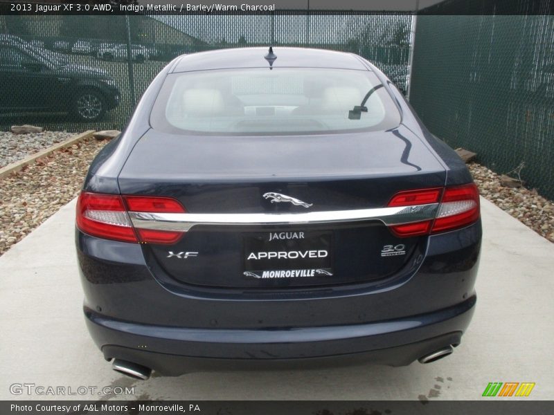 Indigo Metallic / Barley/Warm Charcoal 2013 Jaguar XF 3.0 AWD
