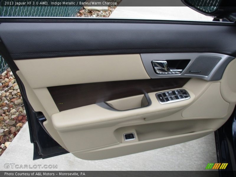 Indigo Metallic / Barley/Warm Charcoal 2013 Jaguar XF 3.0 AWD