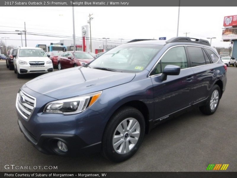 Twilight Blue Metallic / Warm Ivory 2017 Subaru Outback 2.5i Premium