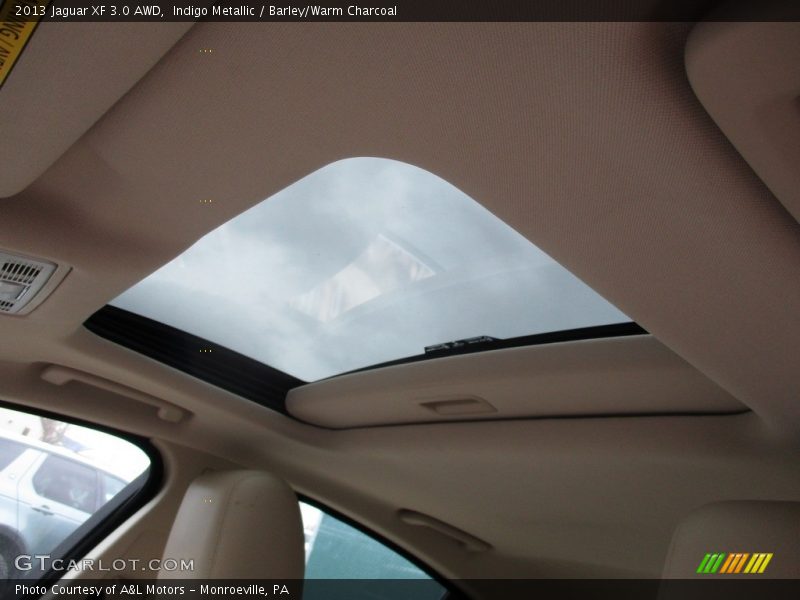 Indigo Metallic / Barley/Warm Charcoal 2013 Jaguar XF 3.0 AWD