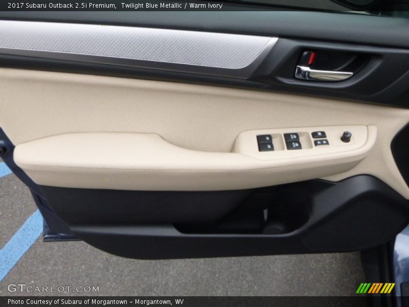 Twilight Blue Metallic / Warm Ivory 2017 Subaru Outback 2.5i Premium