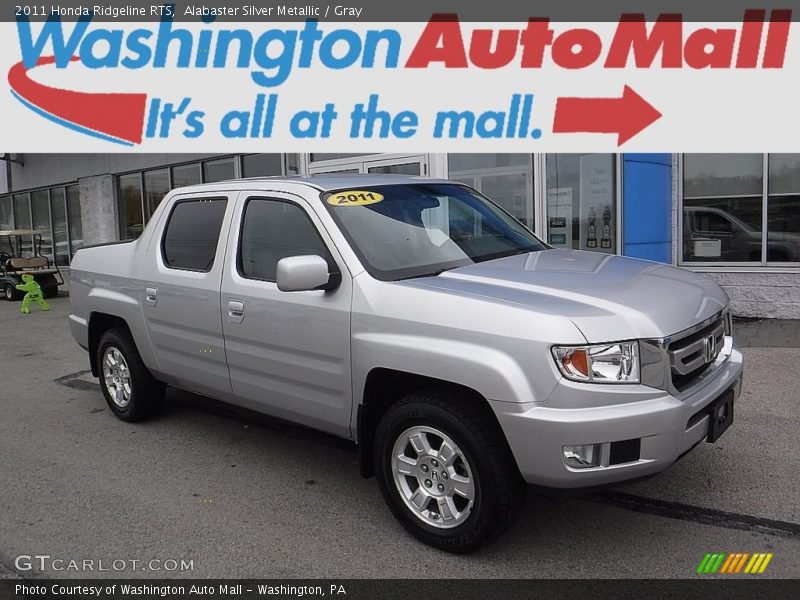 Alabaster Silver Metallic / Gray 2011 Honda Ridgeline RTS