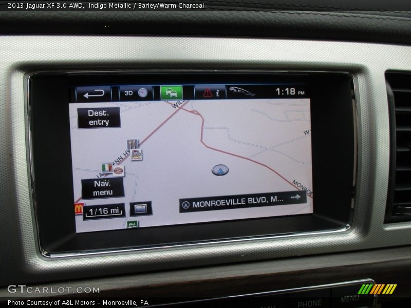Indigo Metallic / Barley/Warm Charcoal 2013 Jaguar XF 3.0 AWD