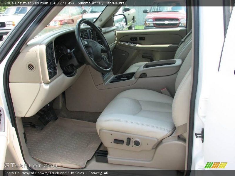 Summit White / Tan/Neutral 2004 Chevrolet Suburban 1500 Z71 4x4