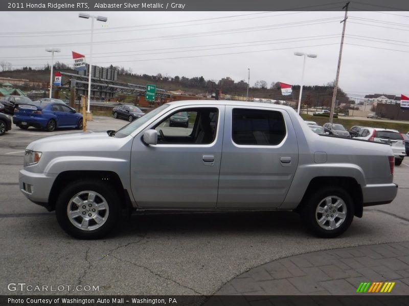 Alabaster Silver Metallic / Gray 2011 Honda Ridgeline RTS