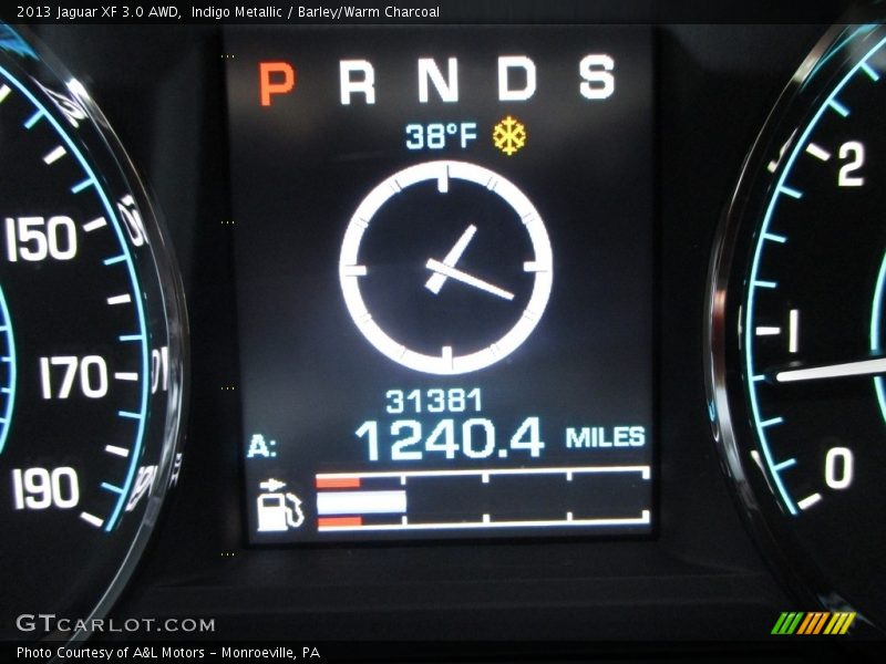 Indigo Metallic / Barley/Warm Charcoal 2013 Jaguar XF 3.0 AWD