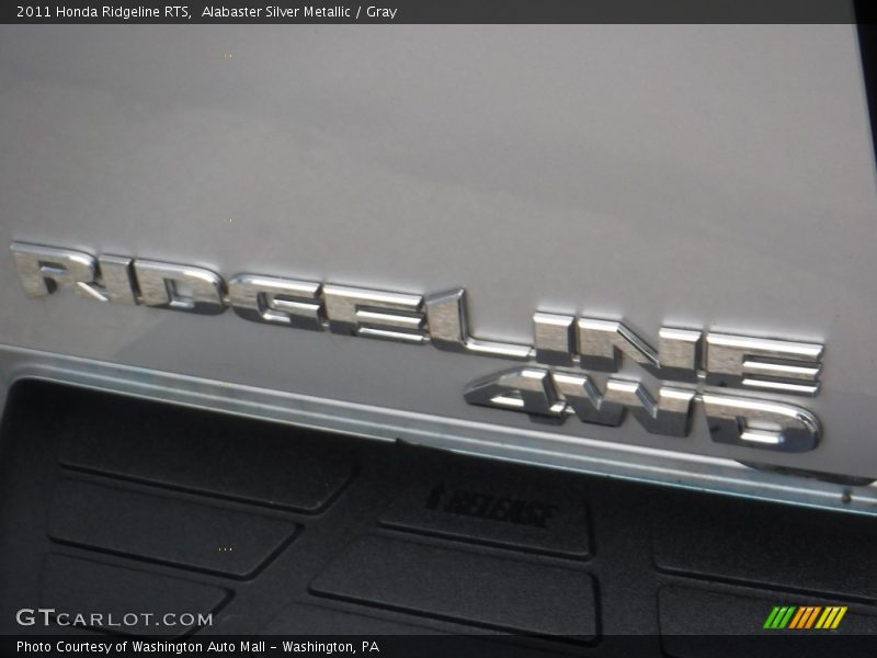 Alabaster Silver Metallic / Gray 2011 Honda Ridgeline RTS