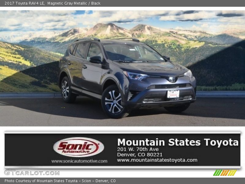 Magnetic Gray Metallic / Black 2017 Toyota RAV4 LE