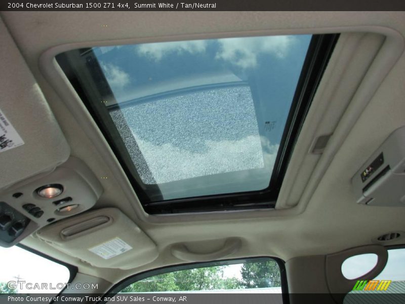 Summit White / Tan/Neutral 2004 Chevrolet Suburban 1500 Z71 4x4