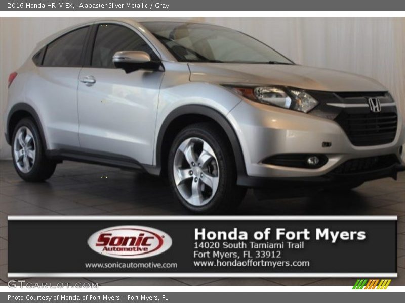 Alabaster Silver Metallic / Gray 2016 Honda HR-V EX