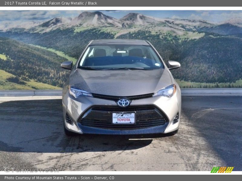 Falcon Gray Metallic / Black 2017 Toyota Corolla LE