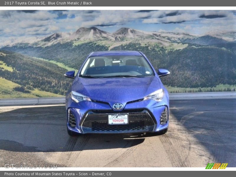 Blue Crush Metalic / Black 2017 Toyota Corolla SE