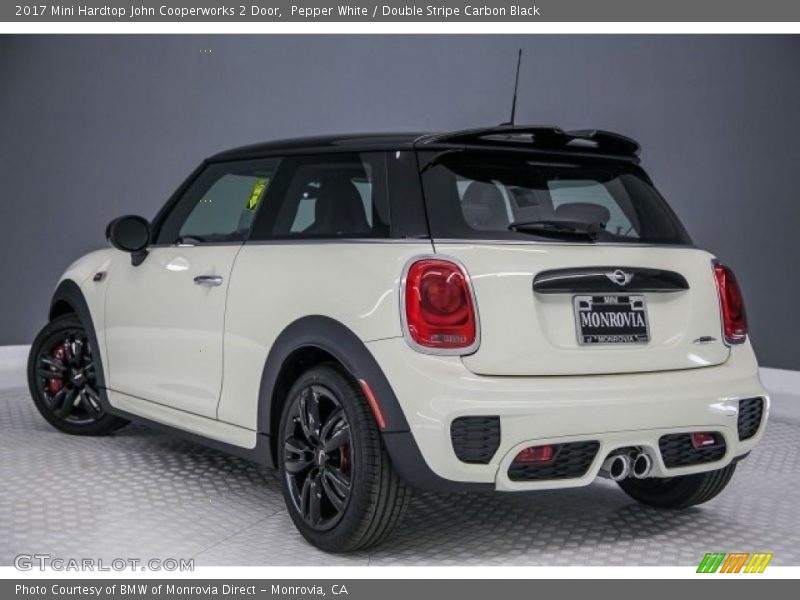 Pepper White / Double Stripe Carbon Black 2017 Mini Hardtop John Cooperworks 2 Door