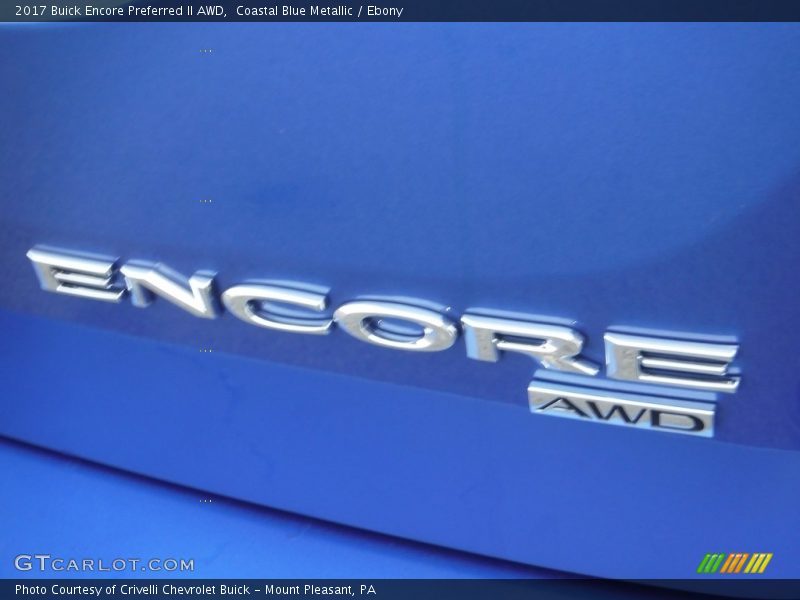 Coastal Blue Metallic / Ebony 2017 Buick Encore Preferred II AWD