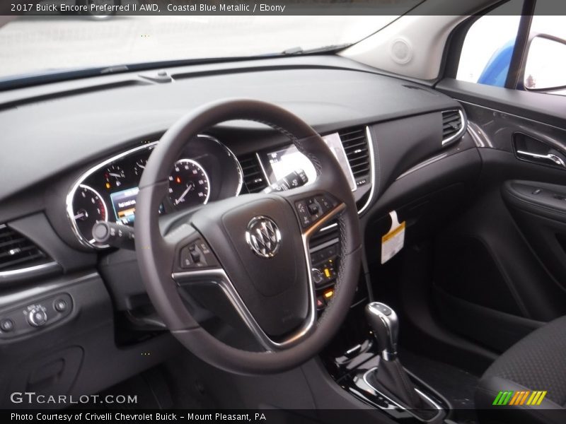 Coastal Blue Metallic / Ebony 2017 Buick Encore Preferred II AWD
