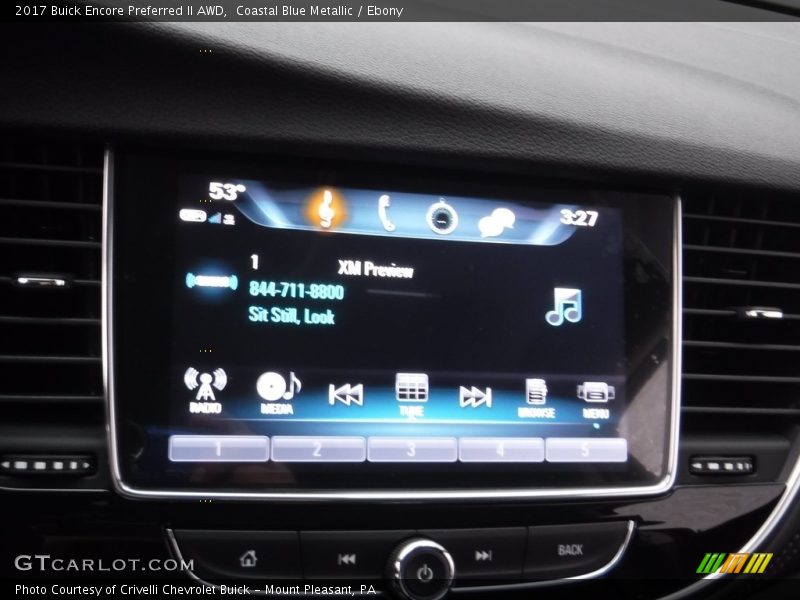 Coastal Blue Metallic / Ebony 2017 Buick Encore Preferred II AWD